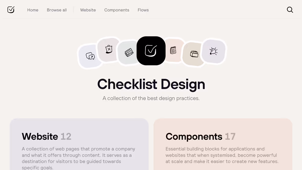 Website Checklist Design