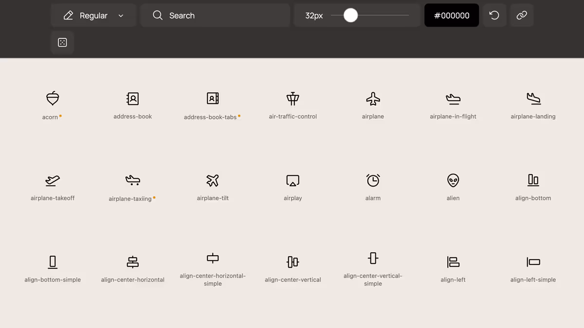 Website Phosphor Icons