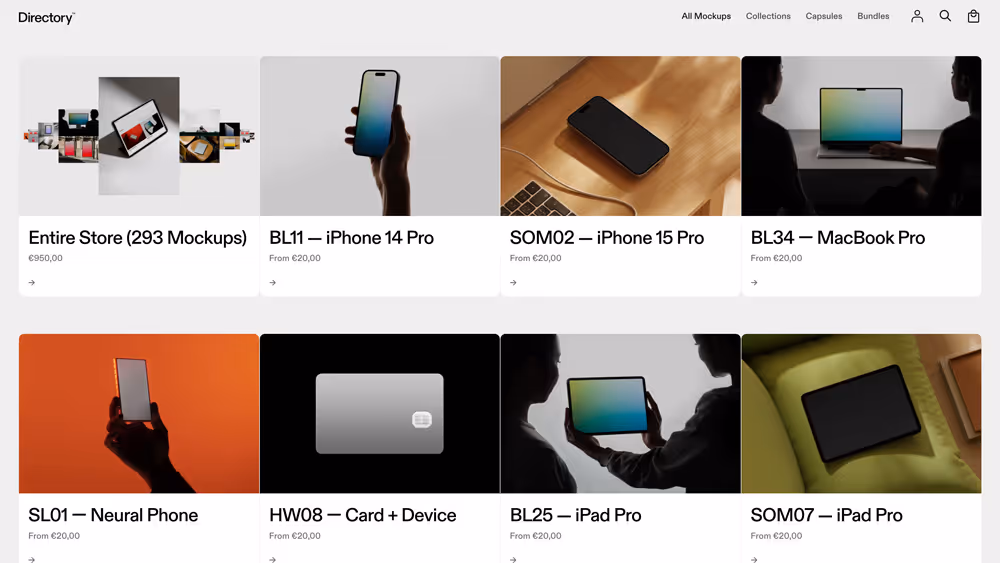 Website Mockup Directory