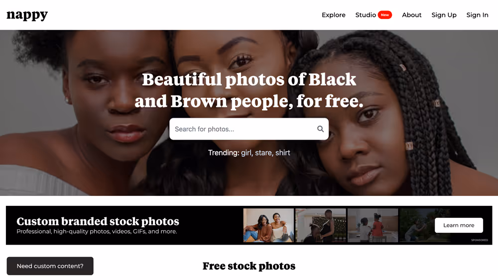 Website nappy Stock Images