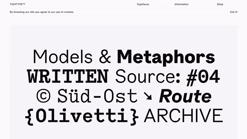 Website Tightype Foundry